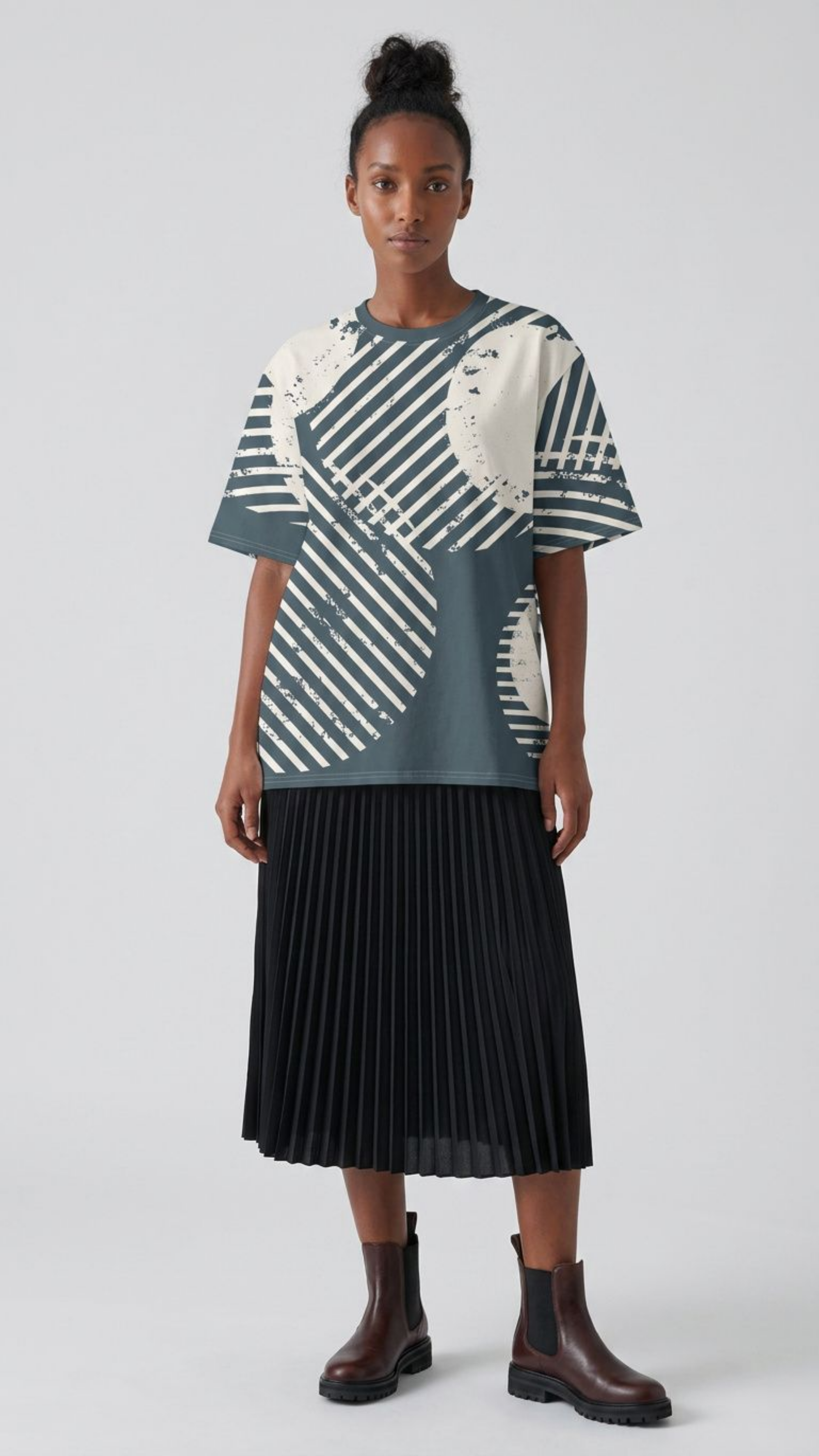 Circles II Oversized cotton t-shirt