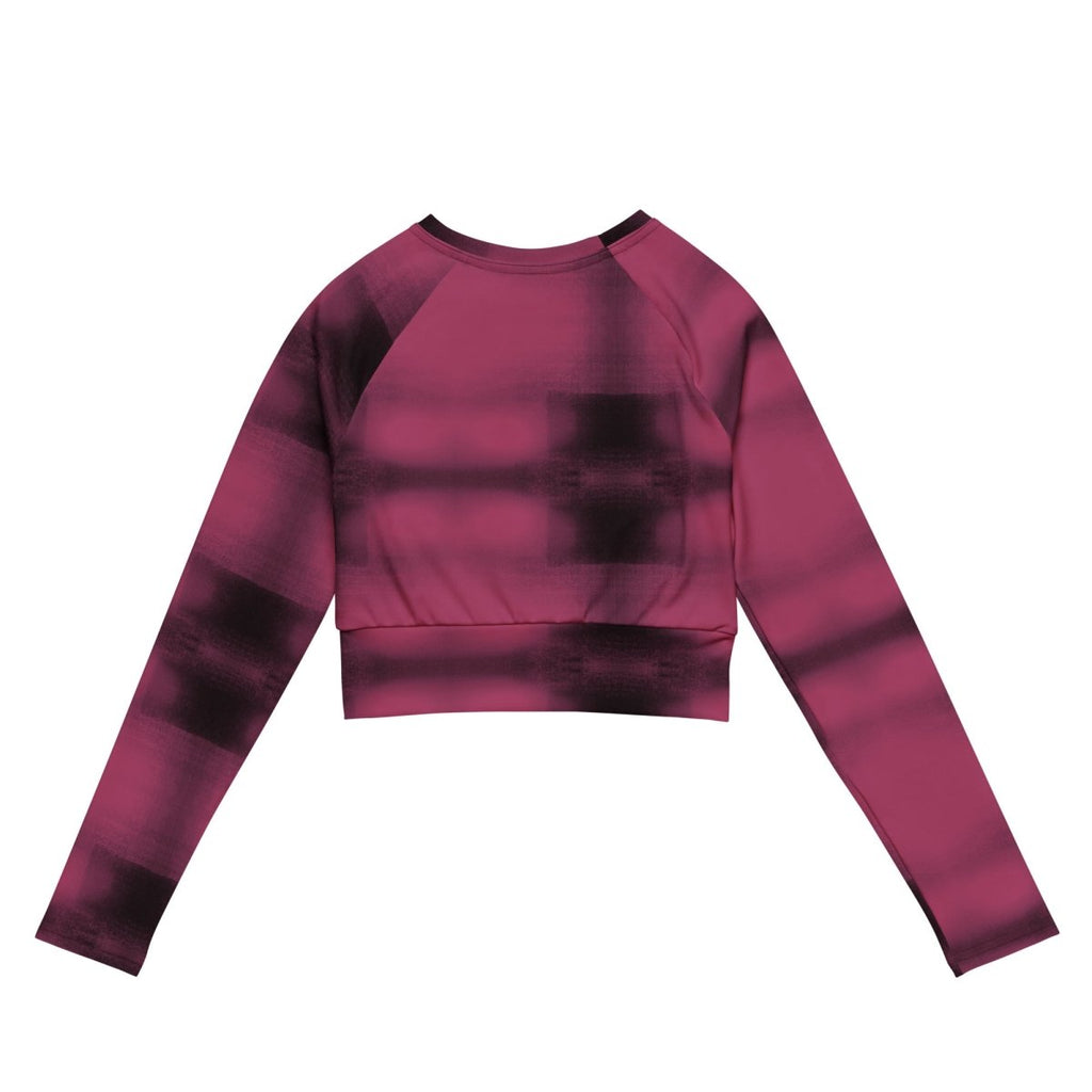 Ember Pink Long-sleeve crop top - Little Black Tee - CUT-SEW