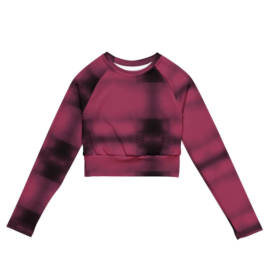 Ember Pink Long-sleeve crop top - Little Black Tee - CUT-SEW
