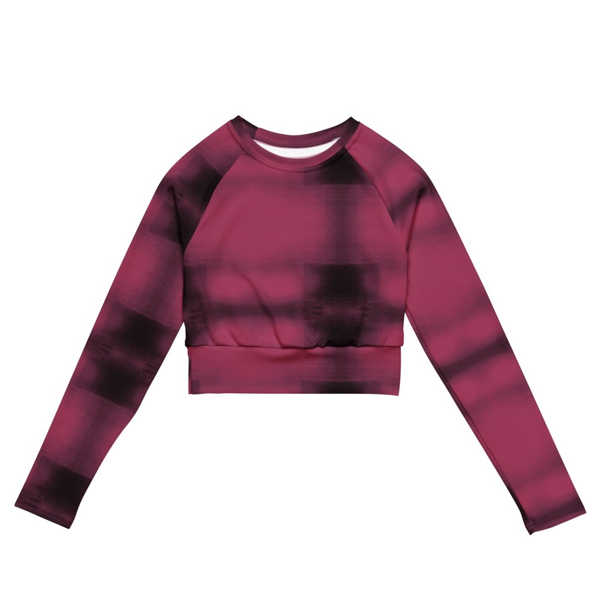 Ember Pink Long-sleeve crop top - Little Black Tee - CUT-SEW